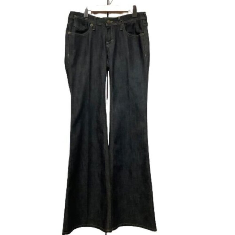 KARMEL & ALDEN LOW RISE INDIGO WASH FLARED LEG JEANS SIZE 27 